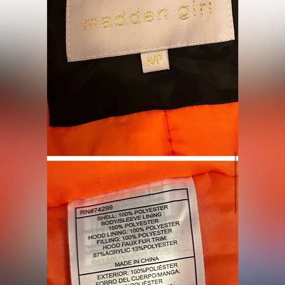 Winter clearance 
Steve Madden girl Anorak Lightweight Hood Utility Coat Anorak - Picture 3 of 3